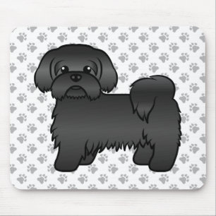 Tapis De Souris Illustration de chien de dessin animé mignon Shih 
