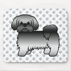 Tapis De Souris Illustration de chien de dessin animé mignon Shih