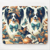 Tapis De Souris Illustration de chien de papillon mignonne (Devant)