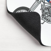 Tapis De Souris Illustration de Chopper Motorcycle 1950 (Coin)