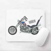 Tapis De Souris Illustration de Chopper Motorcycle 1950 (Avec souris)