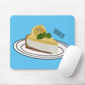 Tapis De Souris Illustration de citron cheesecake (Avec souris)