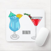Tapis De Souris Illustration de cocktail (Avec souris)