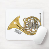 Tapis De Souris Illustration de corne française (Avec souris)