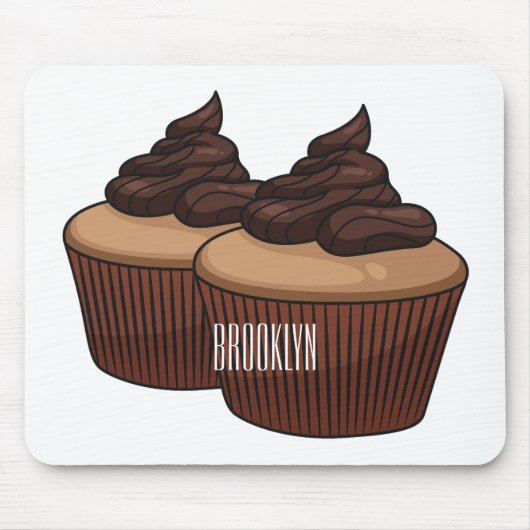 Tapis De Souris Illustration de Cupcake (Devant)