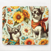 Tapis De Souris Illustration de Cute Retro Chihuahua (Devant)