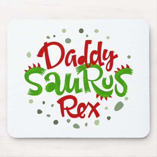 Tapis De Souris Illustration de Daddy Saurus Rex (Devant)
