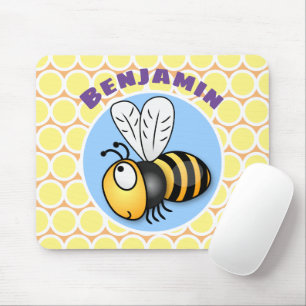 Tapis De Souris Illustration de dessin animé d'abeilles joyeux