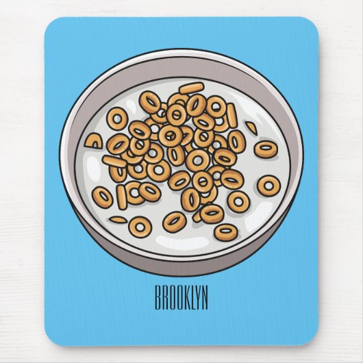 Tapis De Souris Illustration de dessin sur les céréales (Devant)