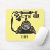 Tapis De Souris Illustration de dessin téléphonique (Avec souris)