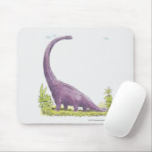 Tapis De Souris Illustration de dinosaure de Giraffatitan (Avec souris)