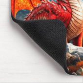 Tapis De Souris Illustration de dragons perchés (Coin)