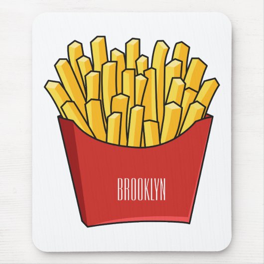 Tapis De Souris Illustration de frites (Devant)