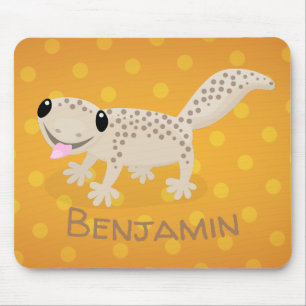Tapis De Souris Illustration de gecko tan tan mignon