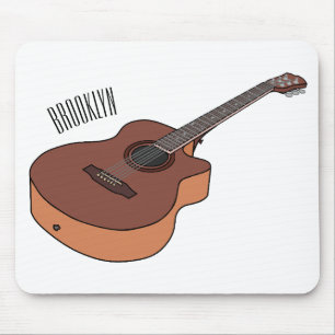Tapis De Souris Illustration de guitare acoustique