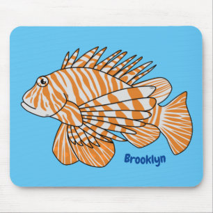 Tapis De Souris Illustration de Happy lionfish