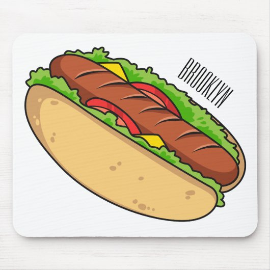 Tapis De Souris Illustration de Hot dog (Devant)