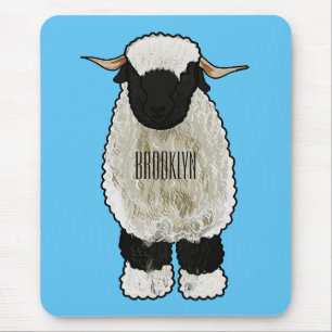 Tapis De Souris Illustration de la caricature de mouton Valais Bla