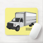 Tapis De Souris Illustration de la caricature du camion-boîte (Avec souris)