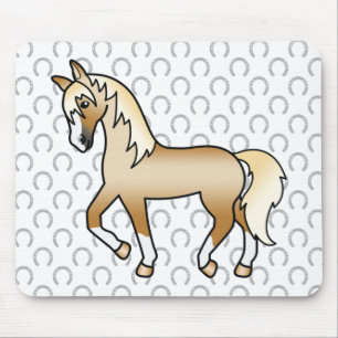 Tapis De Souris Illustration de la caricature du cheval de Trot Pa