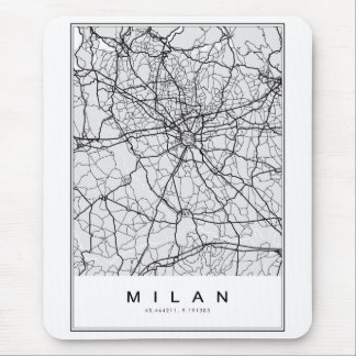 Tapis De Souris Illustration de la carte de Milan