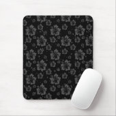 Tapis De Souris Illustration de la fleur noire sur l'Arrière - pla (Avec souris)