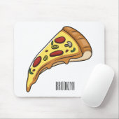 Tapis De Souris Illustration de la pizza (Avec souris)