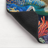 Tapis De Souris Illustration de la tortue marine (Coin)