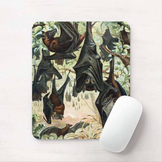 Tapis De Souris illustration de l'acadamia de chauve-souris volant (Avec souris)