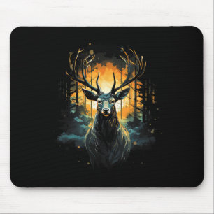 Tapis De Souris Illustration de l'animal sauvage du cerf forestier