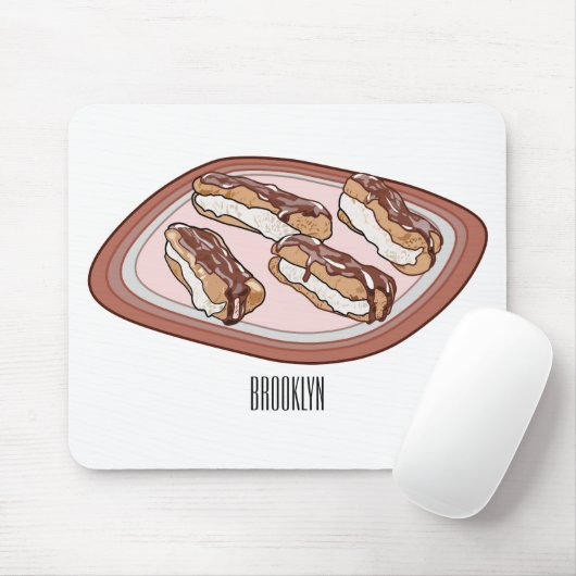 Tapis De Souris Illustration de l'éclair de chocolat (Avec souris)