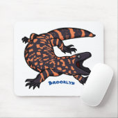Tapis De Souris Illustration de lézard géant affamé (Avec souris)