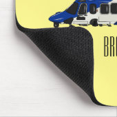 Tapis De Souris Illustration de l'hélicoptère de police (Coin)