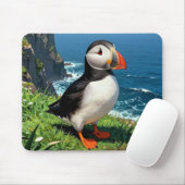 Tapis De Souris Illustration de Macareux des mers (Avec souris)