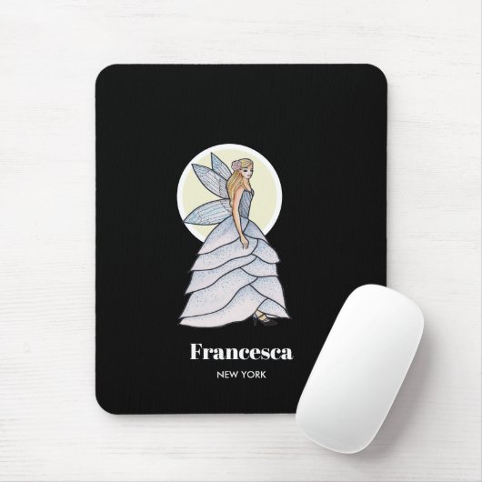 Tapis De Souris Illustration de mode de princesse fée pétale (Avec souris)
