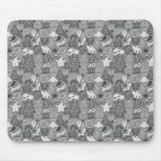 Tapis De Souris illustration de motif de griffonnages (Devant)