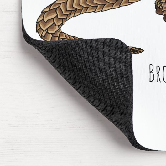 Tapis De Souris Illustration de pangolin à queue longue (Coin)