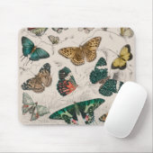 Tapis De Souris Illustration de papillon antique : 1820 Orfèvre (Avec souris)