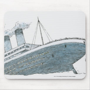 Tapis De Souris Illustration de passager tombant de Titanic