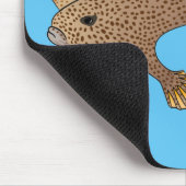 Tapis De Souris Illustration de poisson à main (Coin)