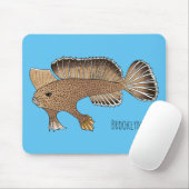 Tapis De Souris Illustration de poisson à main (Avec souris)