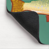 Tapis De Souris Illustration de poisson de truite (Coin)