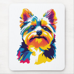 Tapis De Souris Illustration de portrait de Terrier du Yorkshire P