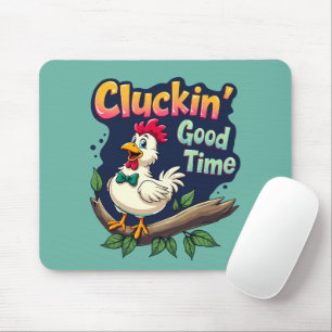 Tapis De Souris Illustration de poulet drôle pour un bon moment