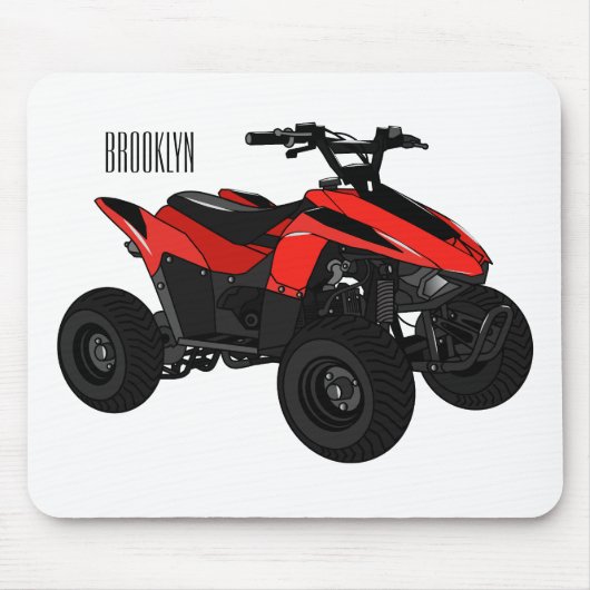 Tapis De Souris Illustration de Quad bike atv (Devant)
