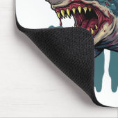 Tapis De Souris Illustration de requin zombie en colère (Coin)
