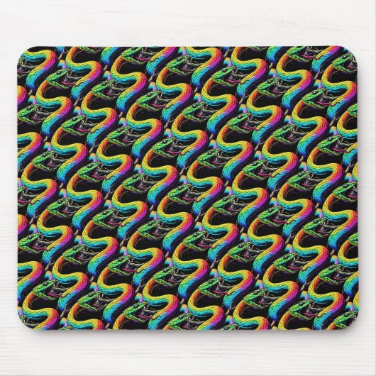 Tapis De Souris Illustration de serpent coloré (Devant)