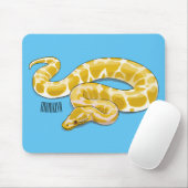 Tapis De Souris illustration de serpent python birman de dessin an (Avec souris)