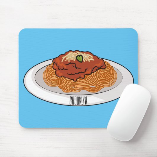 Tapis De Souris Illustration de Spaghetti (Avec souris)