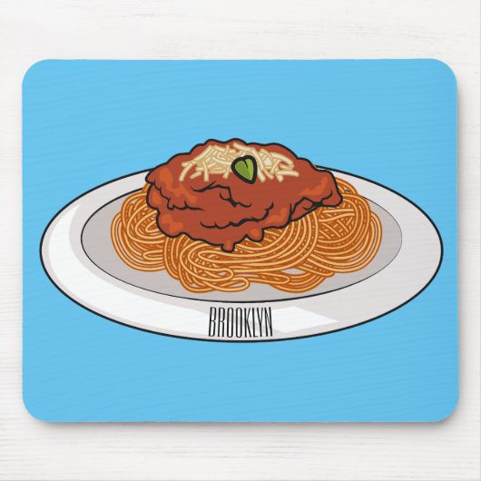 Tapis De Souris Illustration de Spaghetti (Devant)
